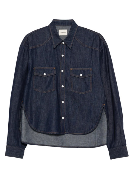  Khaite Grenon Patch-pocket Shirt - Blue 
