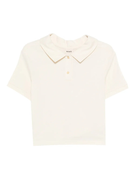  Khaite Jasna Polo Top - Neutrals 