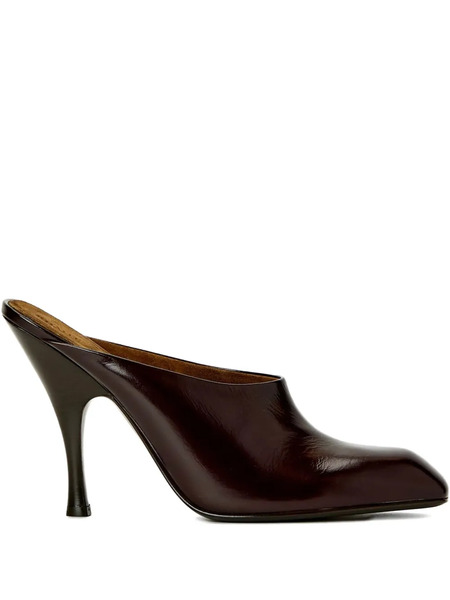  Khaite Leather Heeled Mules - Brown 