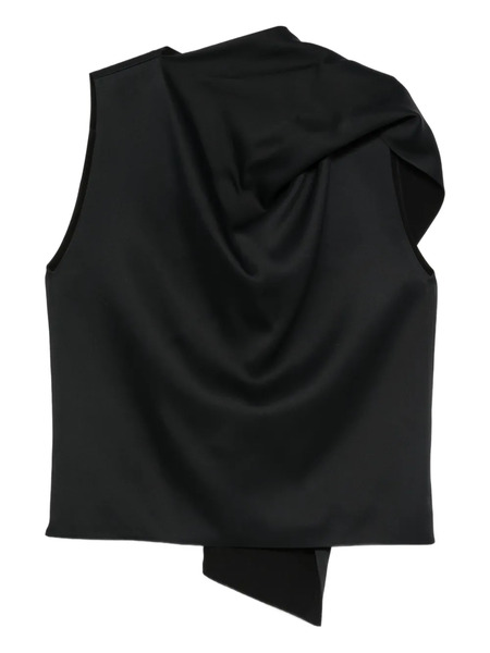  Khaite Loe Draped Top - Black 