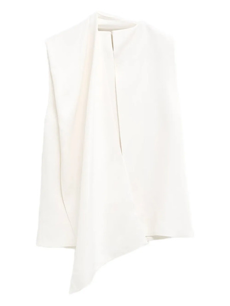  Khaite Loe Draped Top - White 