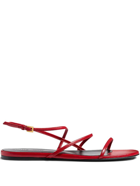  Khaite Loop Flat Sandals - Red 