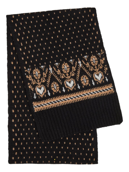  Khaite Lucerne Patterned Scarf - Black 