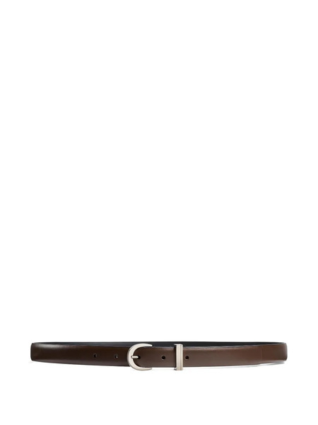  Khaite Luna Leather Belt - Brown 