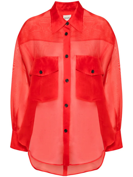  Khaite Mahmet Silk Shirt - Red 