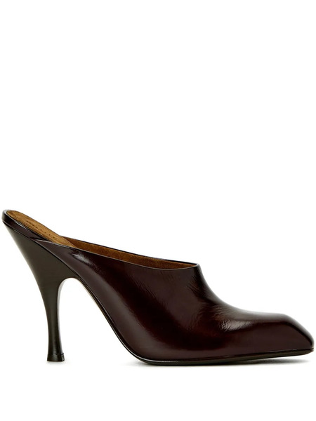  Khaite 100mm Colt Square-toe Heeled Mules - Red 