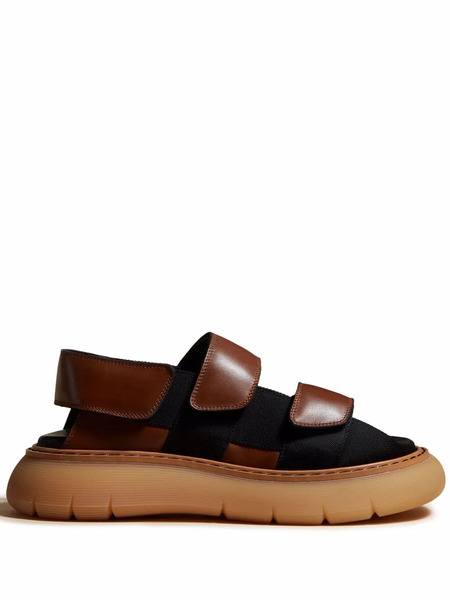  Khaite Murray Chunky Leather Sandals - Brown 