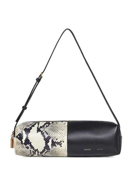  Khaite Python-print Adjustable Shoulder Bag - Black 