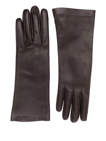  Khaite Remo Leather Gloves - Brown 