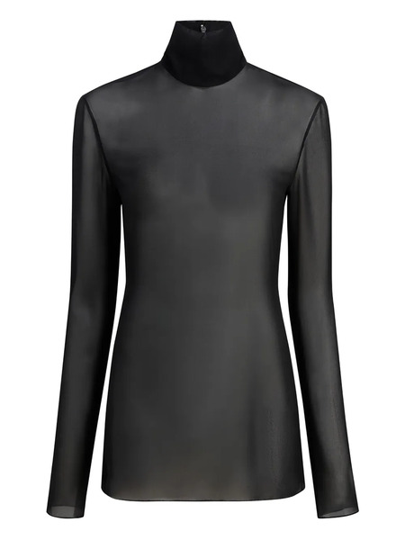  Khaite Roll-neck Long-sleeve Top - Black 