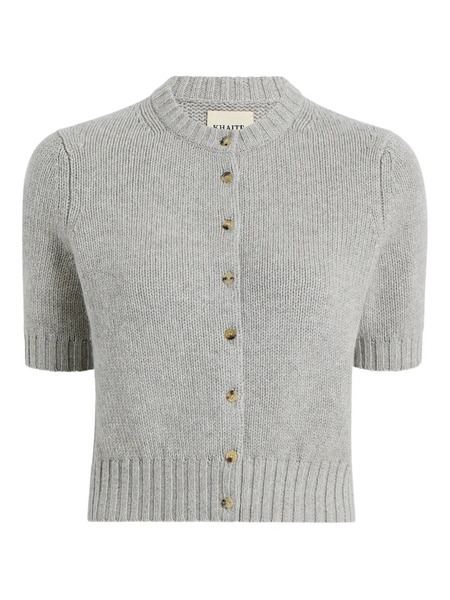  Khaite Short-sleeve Button-up Cardigan - Grey 
