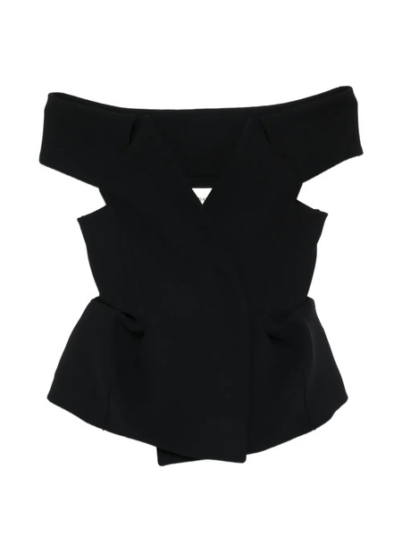  Khaite Verone Cut-out Blouse - Black 