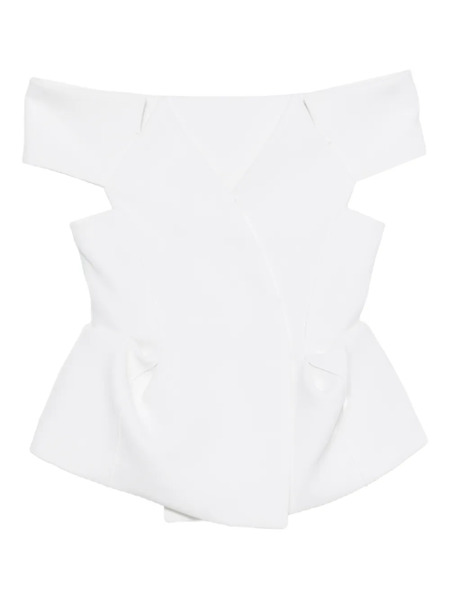  Khaite Verone Cut-out Top - White 