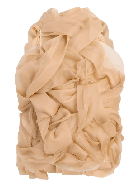  Khaite Welles Ruffled Top - Neutrals 