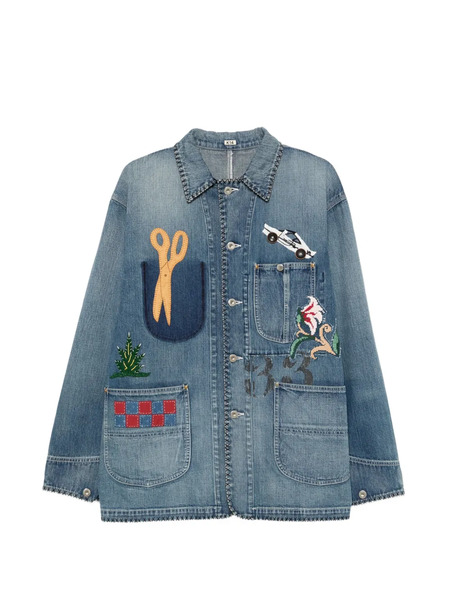  Khoki Button-up Denim Jacket - Blue 