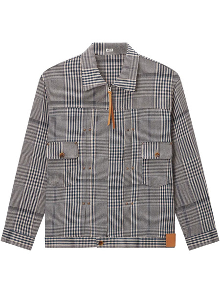 Khoki Check Shirt Jacket - Blue 