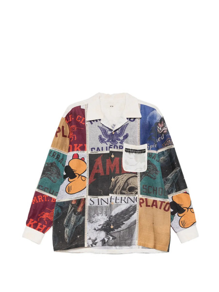 Khoki Graphic Print Pocket Shirt - Neutrals 