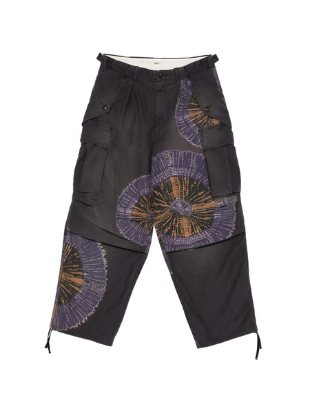  Khoki Printed Cargo Pants - Black 