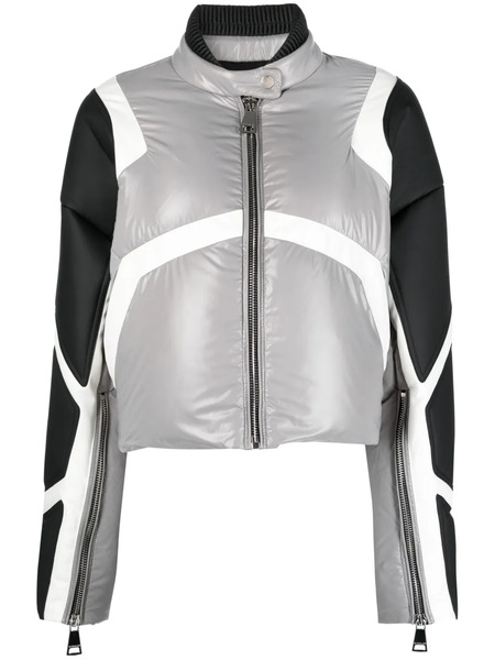  Khrisjoy Khris Crop Biker Puffer Jacket - Grey 