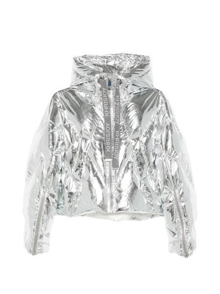  Khrisjoy Logo-drawstrings Padded Jacket - Silver 