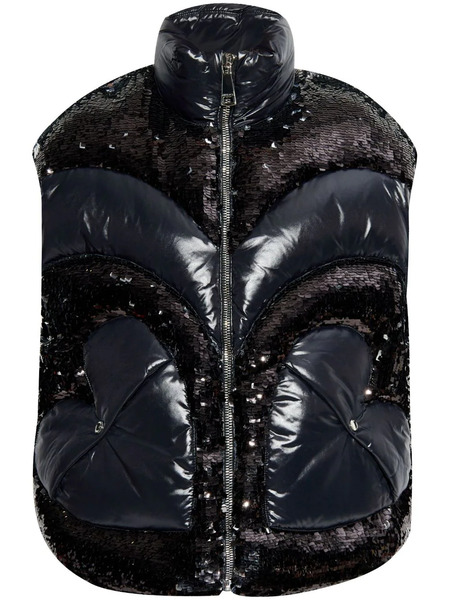  Khrisjoy Sequin-embellished Puffer Gilet - Black 