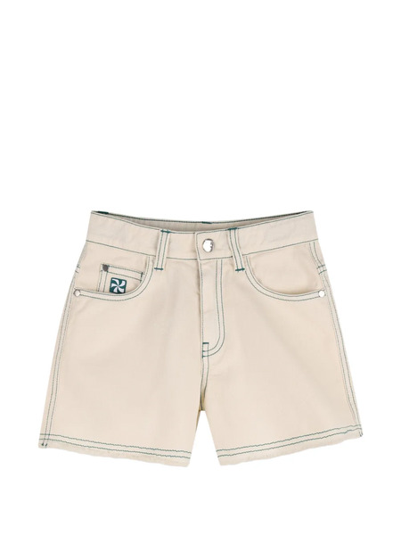  Kids Around Contrast-stitching Shorts - Neutrals 