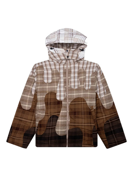  Kidsuper Check-pattern Hooded Jacket - Brown 