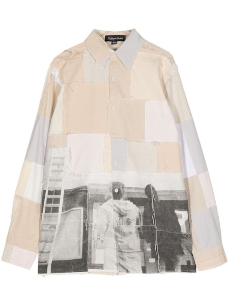  Kidsuper Patchwork Linen-cotton Shirt - Neutrals 