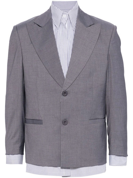  Kidsuper Single-breasted Layered Blazer - Grey 