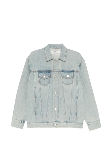  Kimhekim Pearl Embelished Denim Jacket - Blue 