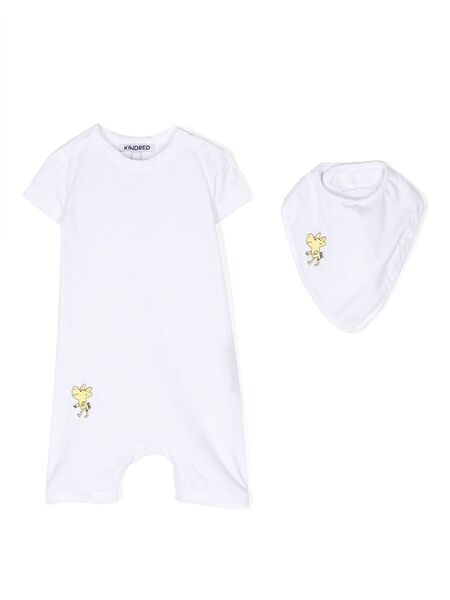  Kindred Illustration-print Romper Set - White 