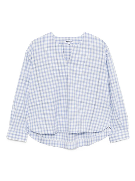  Kindred Kendrick Checked Blouses - Blue 