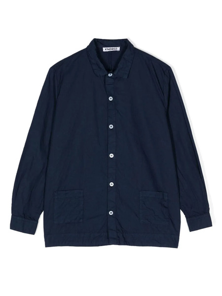  Kindred Patch-pocket Long-sleeve Shirt - Blue 