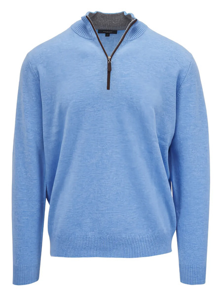  Kinross Cashmere Mock-neck Sweater - Blue 