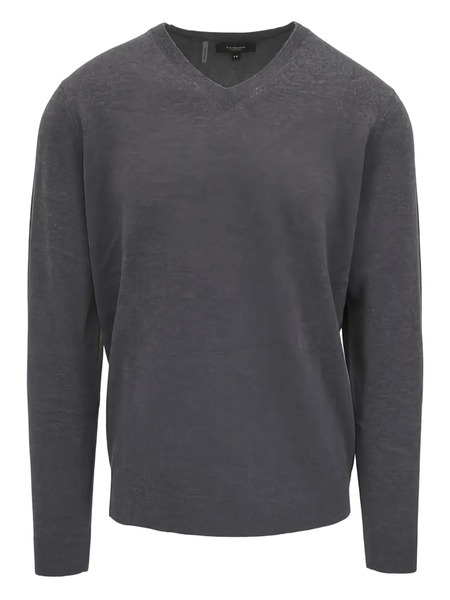  Kinross Cashmere V-neck Sweater - Grey 