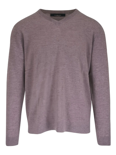  Kinross Cashmere V-neck Sweater - Grey 