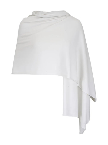  Kinross Cashmere White Scarf 