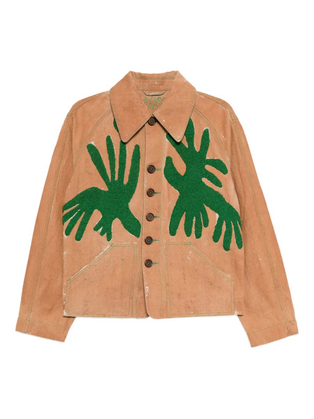  Kinyan Lam Embroidered Jacket - Brown 