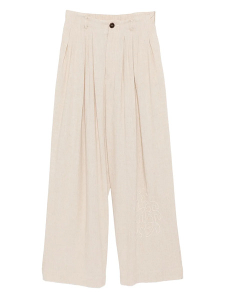  Kinyan Lam Pleated Trousers - Neutrals 