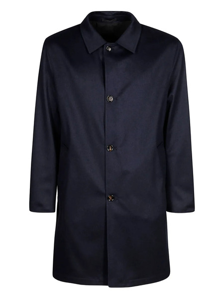  Kired Button-fastening Cashmere Coat - Blue 