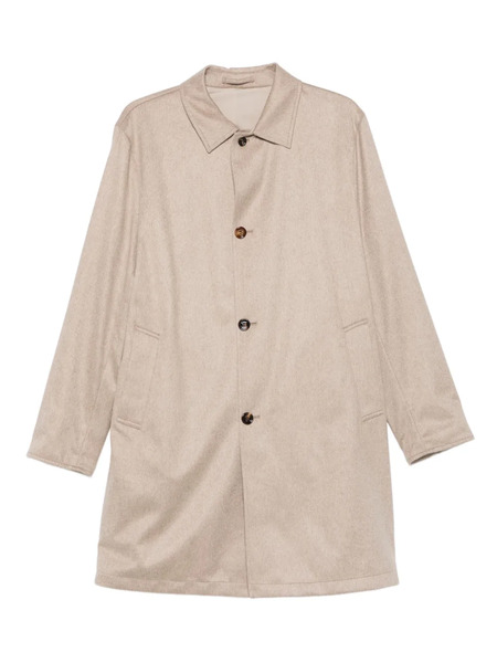  Kired Button-fastening Collared Coat - Neutrals 