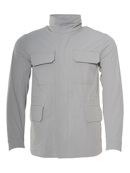  Kired Hidden-hood Flap-pocket Jacket - Grey 