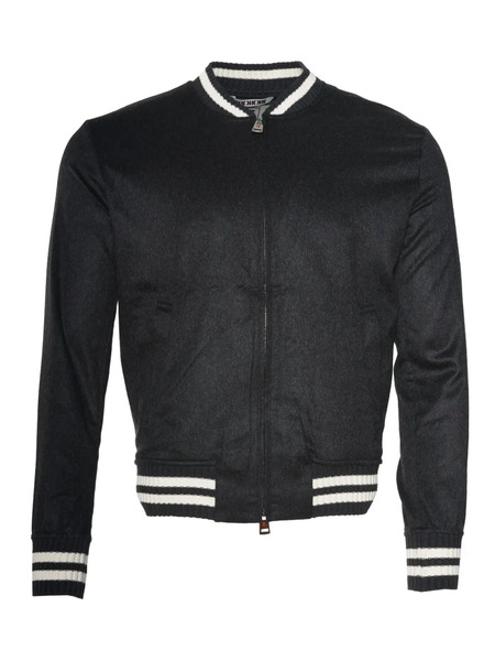  Kired Ribbed-trim Cashmere Jacket - Black 