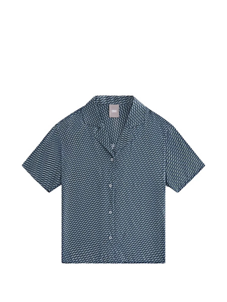  Kith Elena Monogram Camp Shirt - Blue 