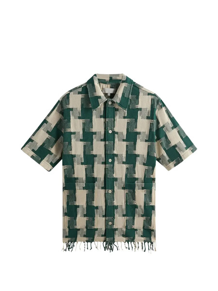  Kith Houndstooth Collared Shirt - Green 