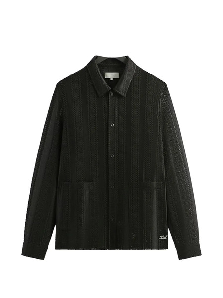  Kith Ladder Lace Collared Shirt Jacket - Black 
