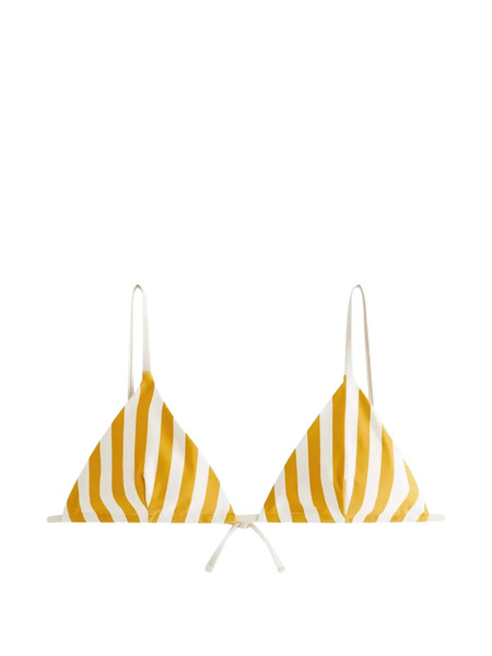  Kith Striped Triangle Bikini Top - Yellow 