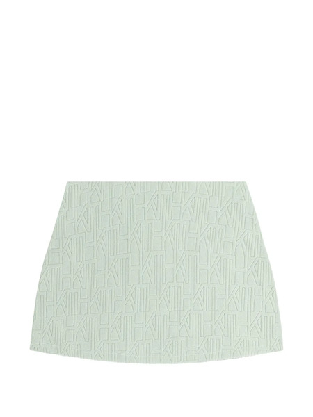  Kith Vera Monogram-pattern Mini Skirt - Green 