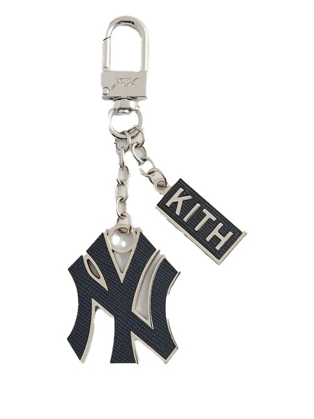  Kith X New York Yankees Logo-plaque Keyring - Silver 