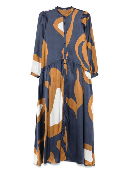  Kiton Abstract-print Maxi Dress - Blue 